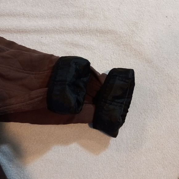 Vintage LUTAR Tan Black Lined Silk Coat - Picture 13 of 15